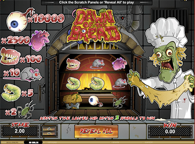 Dawn of the Dead online scratchies by Microgaming